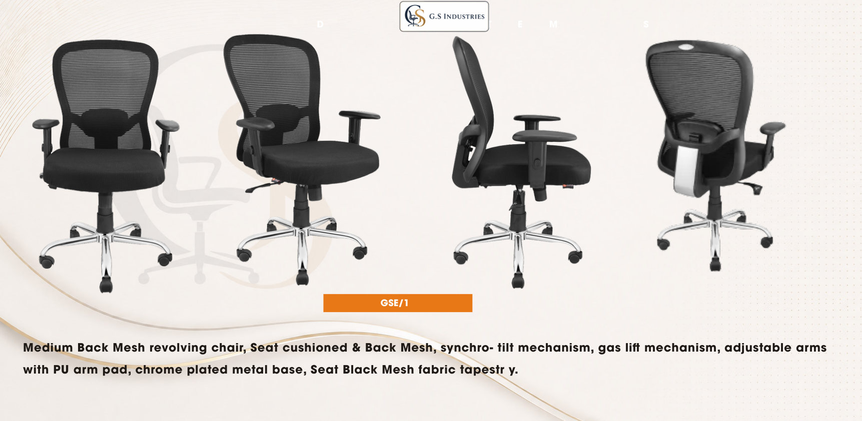 G.S Industries office chair from catalogue